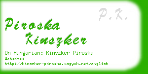 piroska kinszker business card
